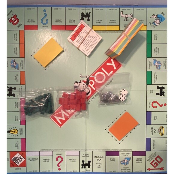 1998 Monopoly Board Game Parker Brothers w/ New Moneybag token Some Parts Unused - Picture 1 of 16